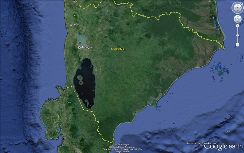 ( JAMAIS visible sur google earth ) canal interocéanique Nicaragua Canal210