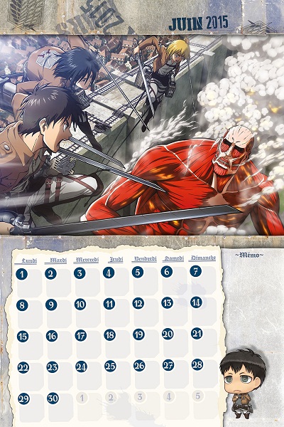 [Goodies] Des calendriers 2015 pour L'Attaque des Titans et Sword Art Online par @anime ! Attaqu11