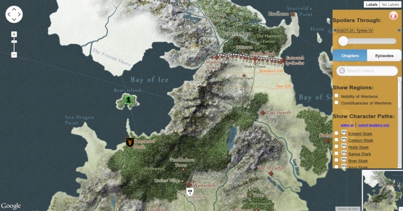 Le GOT Maps : carte de Westeros intéractive ! [Game Of thrones]  Quater10