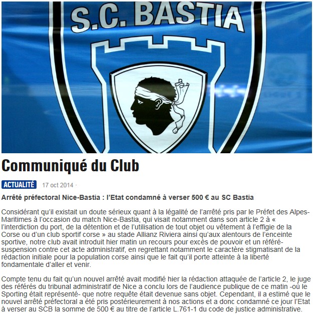 Avant match : Nice - Bastia S184