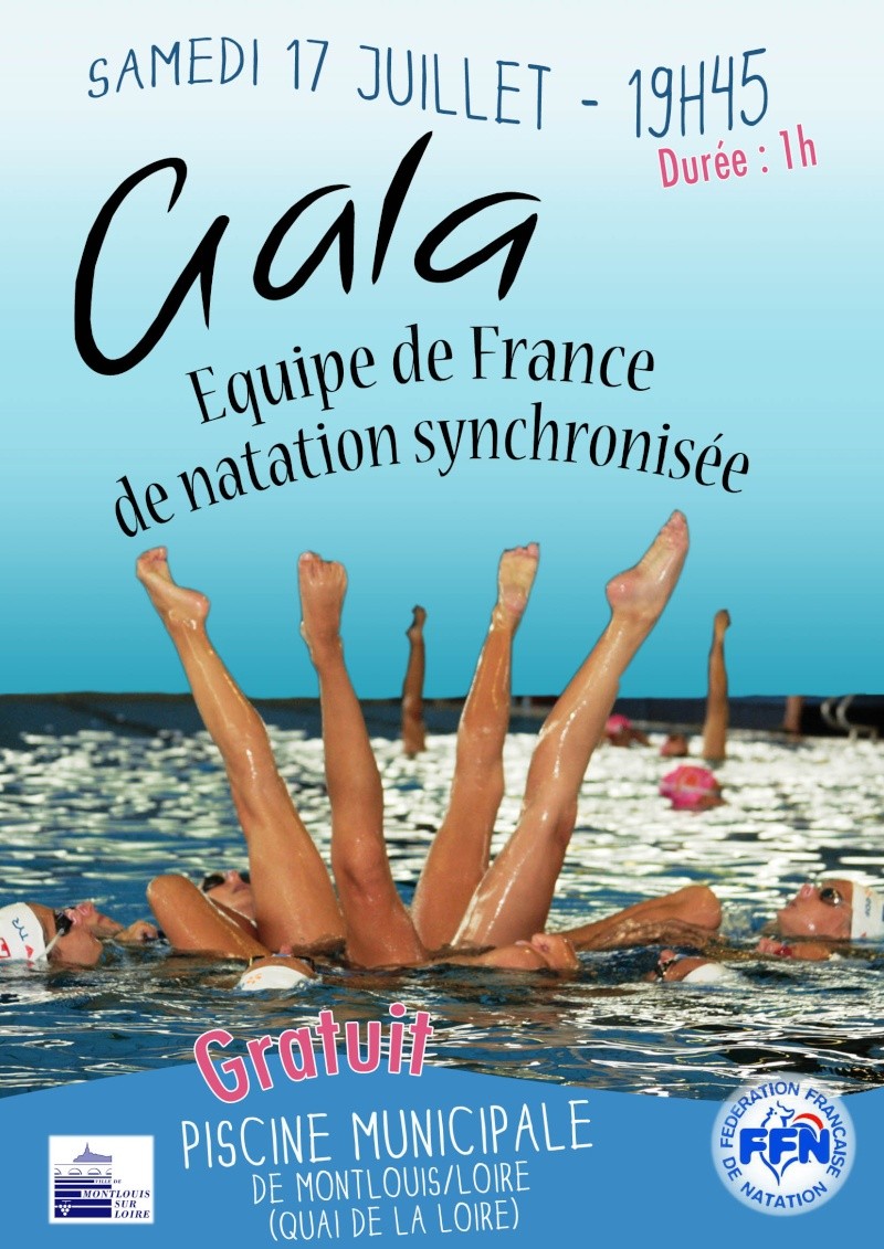 Samedi 17 Juillet Gala de Natation Synchronisée à 19h45 à la piscine municipale de montlouis Affich10