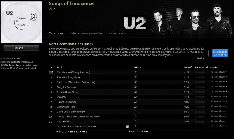 Ya podemos escuchar el nuevo álbum de U2 "Songs of Innocence" 1-capt10