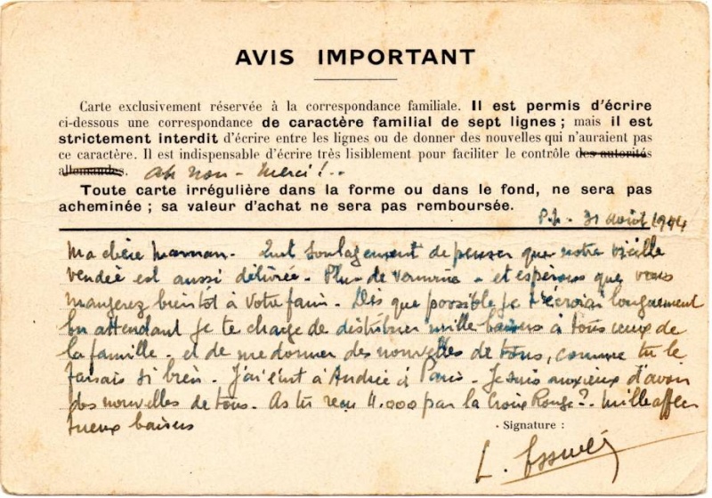 Utilisation des entiers Iris et Pétain et cartes interzones hors de France 1944_a11