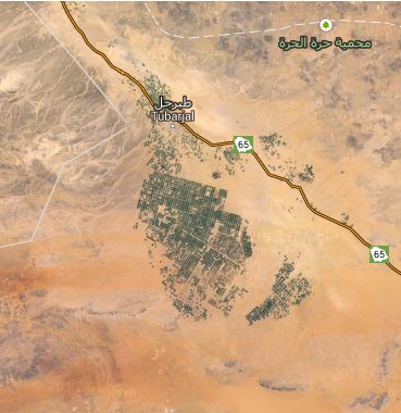 صور من الأقمار الإصطناعية تظهر مزارع وتربيتها المملكة العربية السعودية أرجعت الصحراء القاحلة إلى جنات Jg13