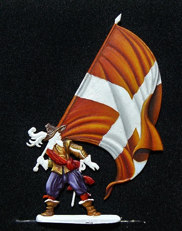 Drapeau du régiment de NAVARRE  1589 - plat 30mm 00110