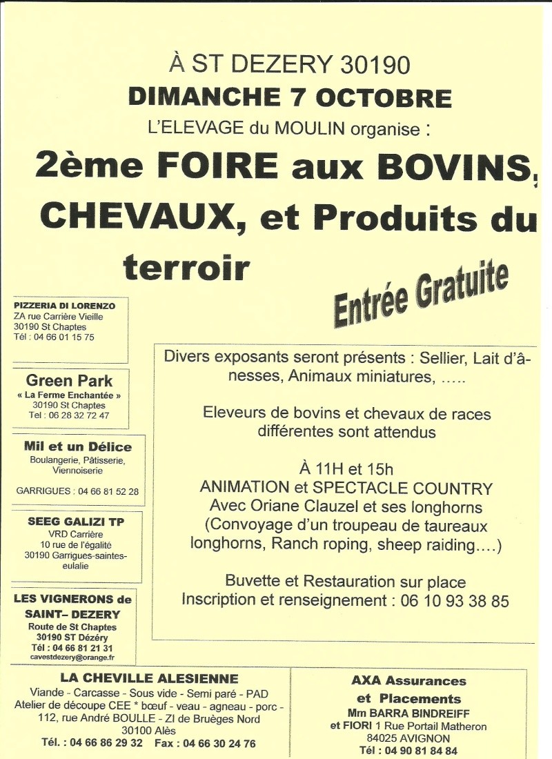 2 ème FOIRE aux BOVINS, CHEVAUX et produits du terroir, artisans Affich10
