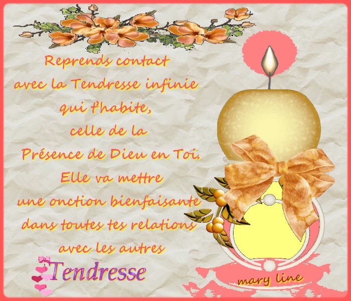 Tendresse du  9 Juillet "que l'Esprit de tendresse descende sur moi " Tendre10