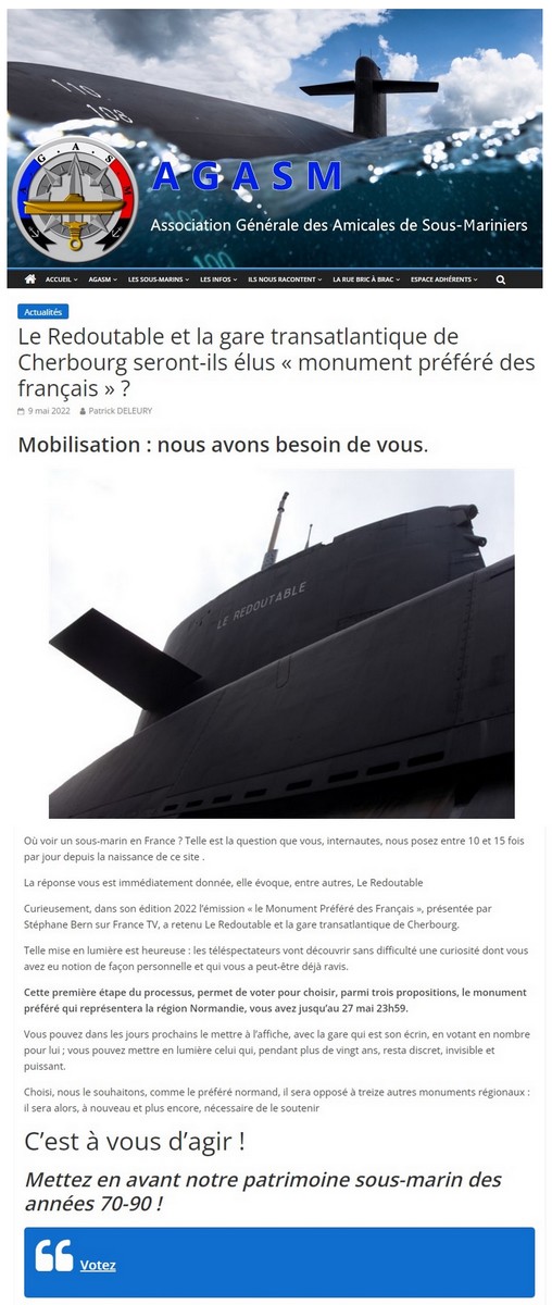 [ Histoire et histoires ] Et si nous votions pour "Le Redoutable et la gare transatlantique de Cherbourg" ? (phase 1) Sans1295