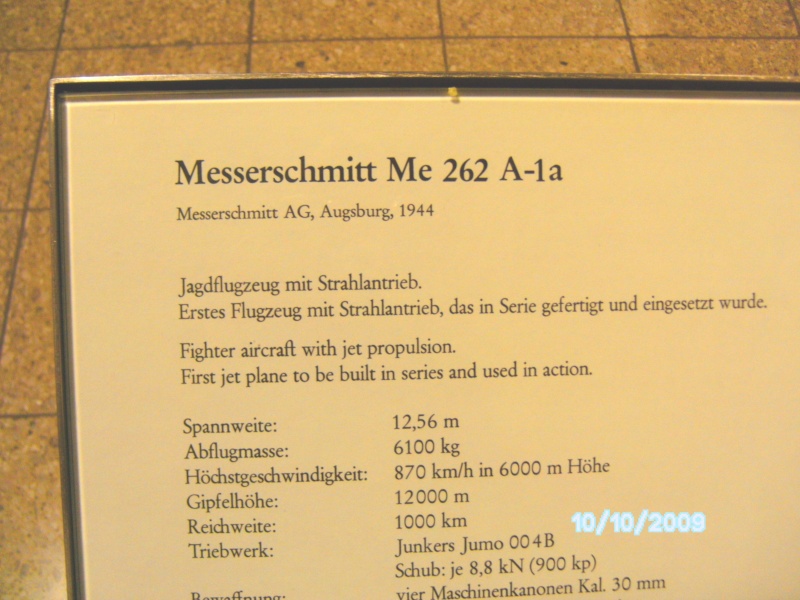 Messerschmidt 262 A-1a Deutsches Museum München Pict0412
