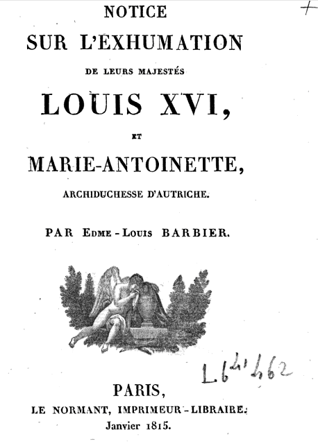 Exhumation des dépouilles mortelles de Louis XVI et Marie-Antoinette au cimetière de la Madeleine Captur80