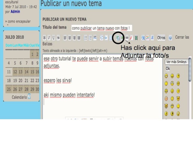 como publicar un tema nuevo con fotos ! Slide112