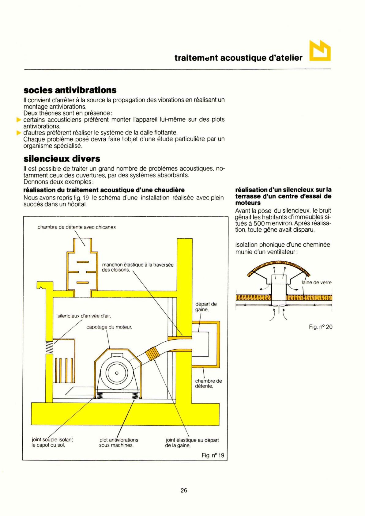 Traitement acoustique d'atelier Uw213