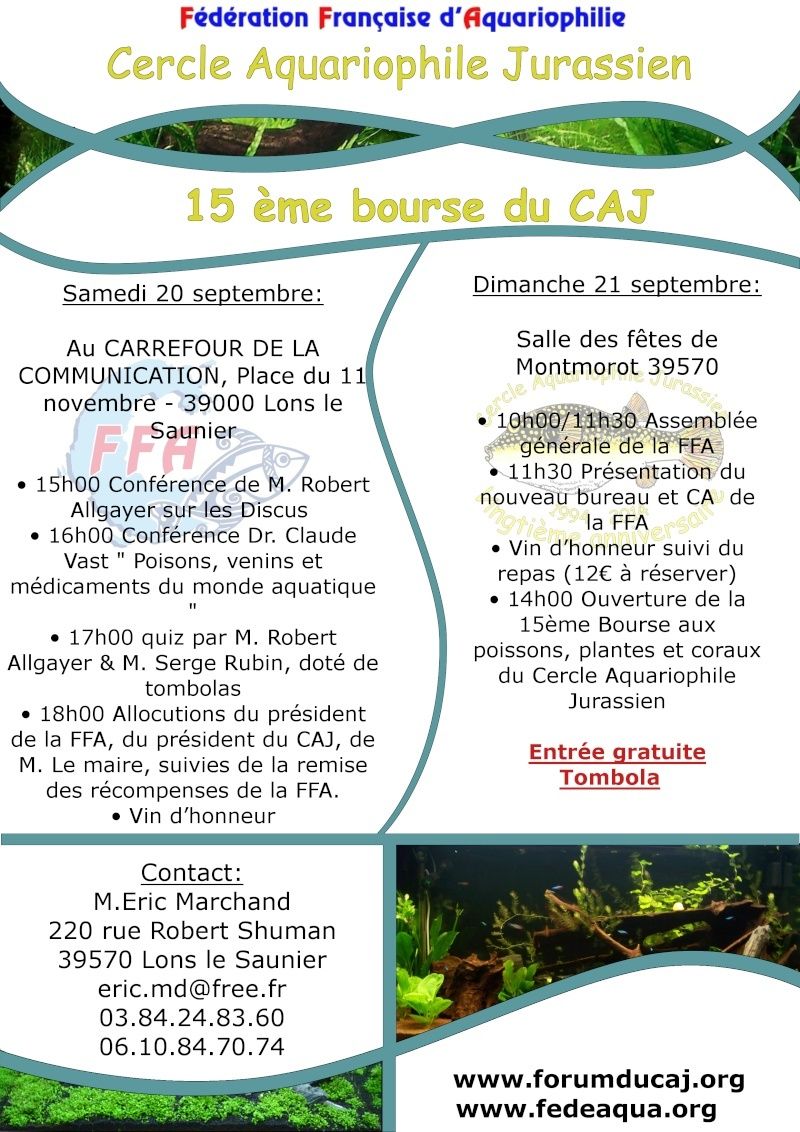 Concours pour l'affiche du congrès de la FFA et 15ème bourse aux poissons, coraux, plantes Caj11