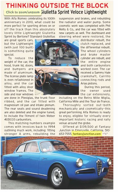 Alfa Romeo Giulietta Sprint Veloce - Page 2 Giu11