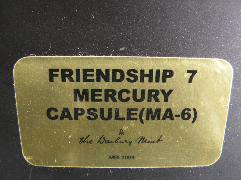 Friendship 7 Mercury Capsule (MA-6 )Danbury Mint 2004 Collection Mercury 7 Jackyn36