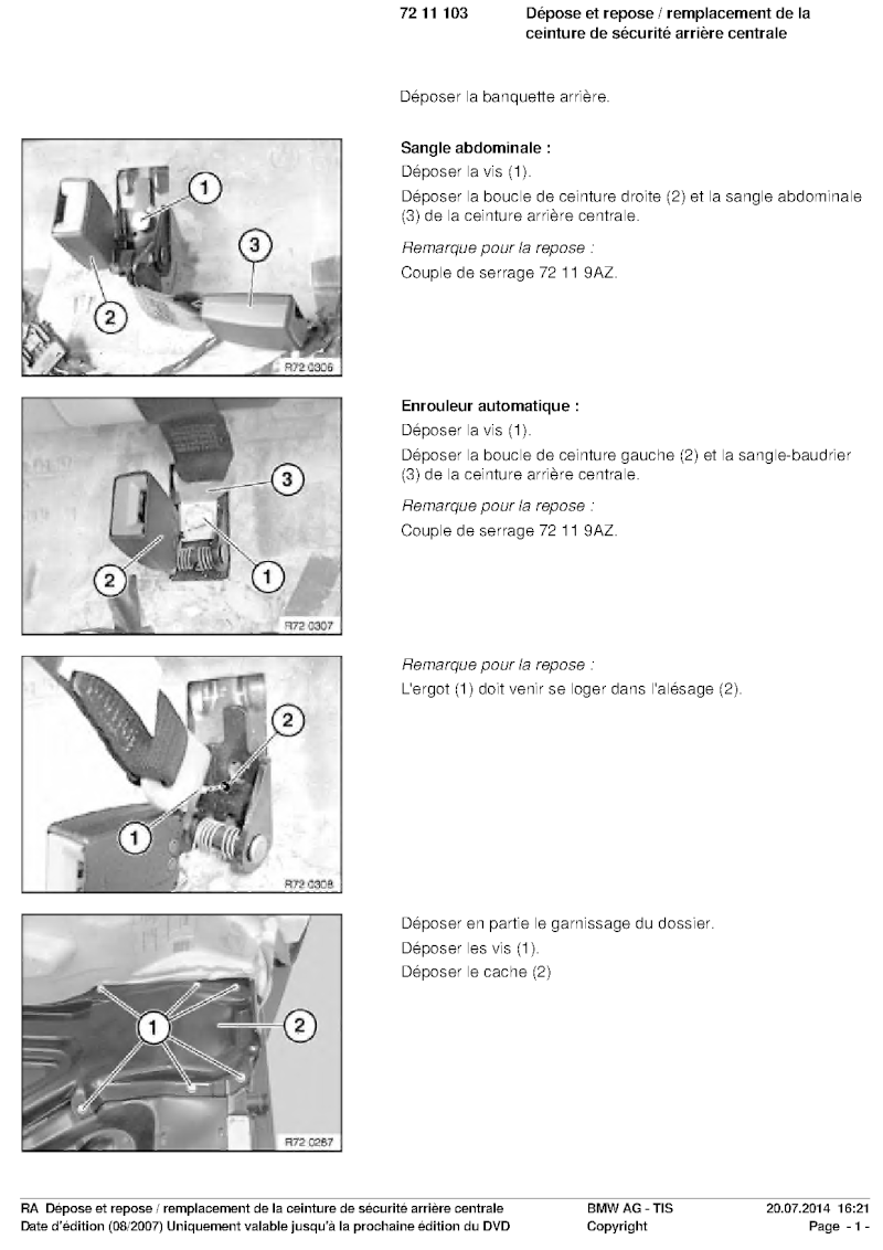 Ceinture de sécurité bloquée bmw cheap