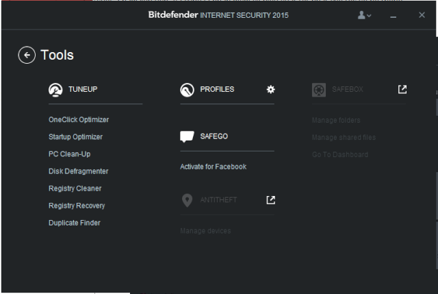 Bitdefender Internet Security 2015 - OneClick Optimizer 313