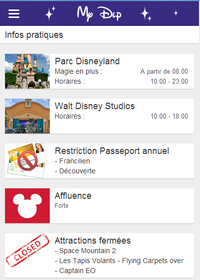 [APP] My Dlp (Mon Disneyland Paris) : Tout Disneyland Paris dans votre poche ! 1610
