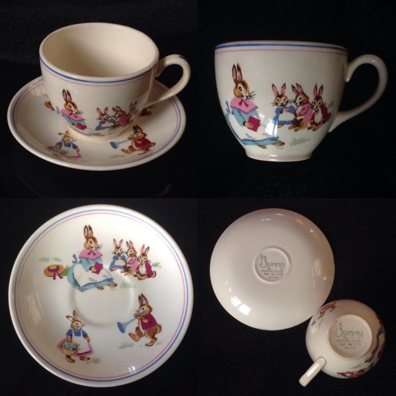 Crown Lynn Bunny Cup and Saucer Bunny10