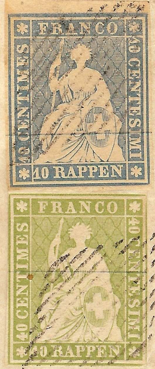 schweiz - Schweiz 1854-1863 "Strubel" Sitzende Helvetia Ungezähnt Ch_min11