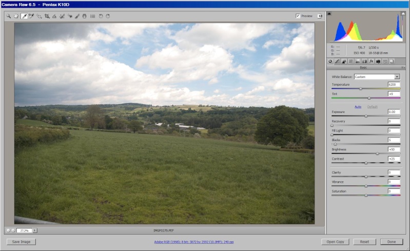 Using RAW image to increase dynamic range Start10