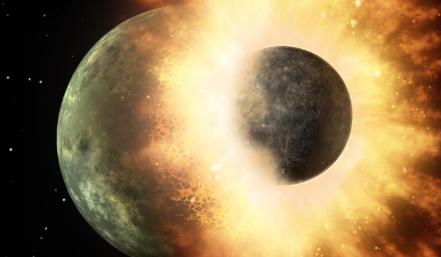 Luna – rezultatul unei ciocniri planetare colosale?  Impact11