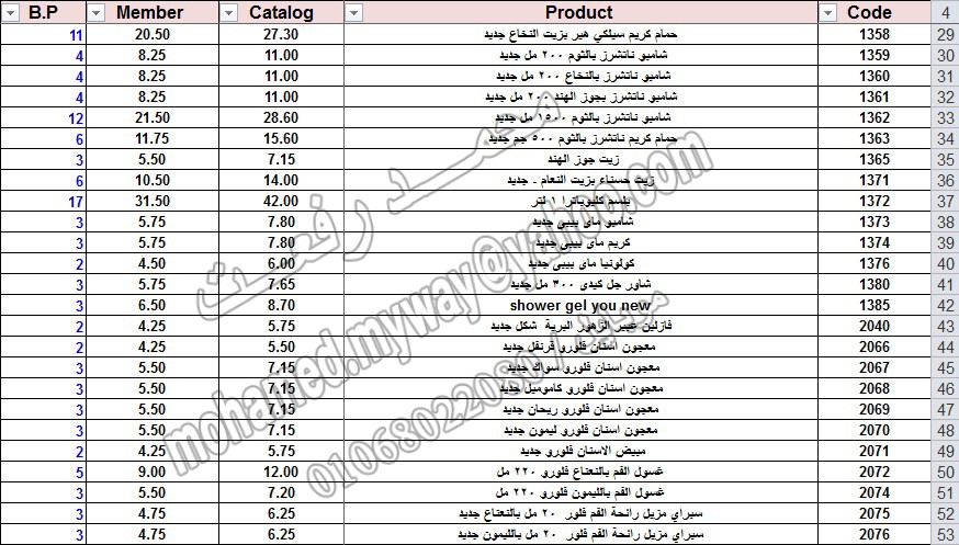 قائمة أسعار منتجات ماي واي في كتالوج سبتمبر 2014 ~~ بسعر الكتالوج ... بسعر العضويه ... عدد النقاط ~~ 2_o12
