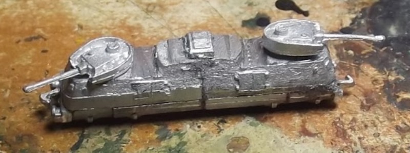 Construction d'une draisine Panzerjäger Triebwagen 51 à l'échelle 1/300°. 41-tri10