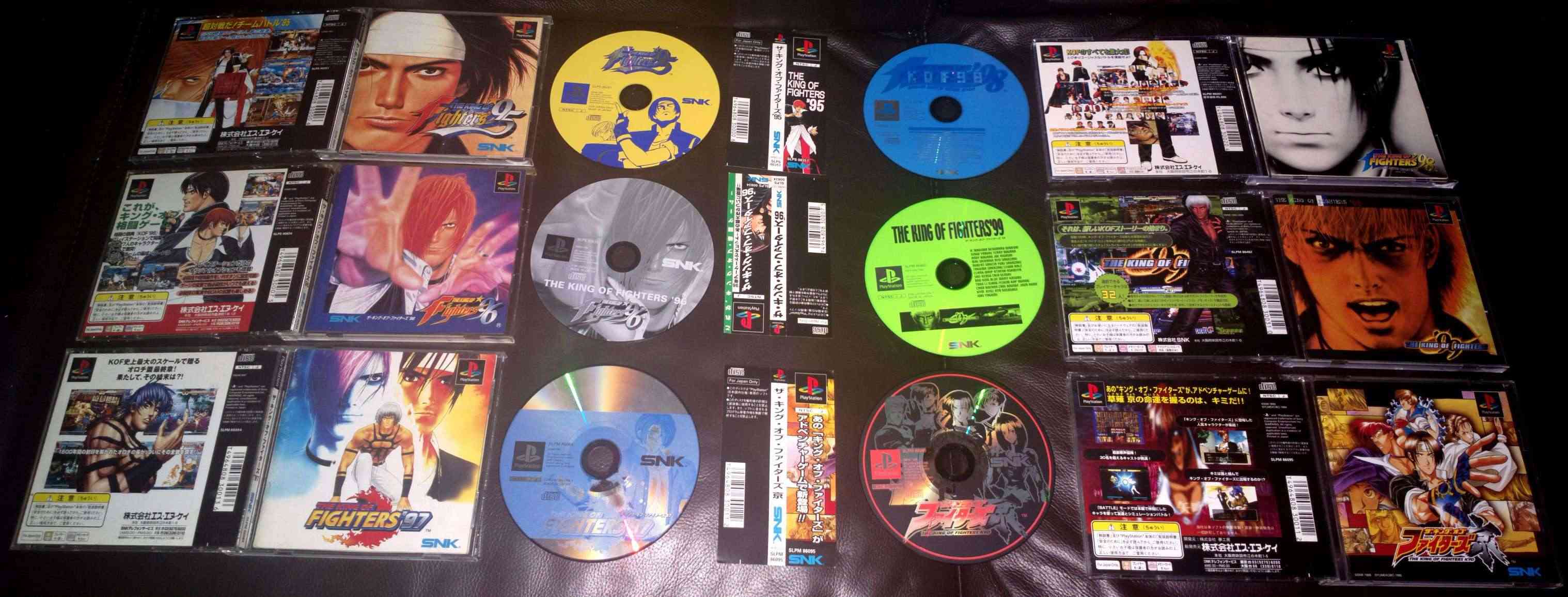 VENDS Lot PS1 King of Fighters 95-96-97-98-99-KYO Kof10