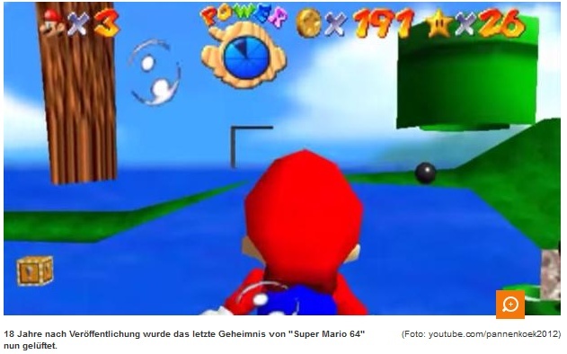 Super Mario 64 - Das Rätsel um die "unmögliche Münze" ist gelöst Lars39