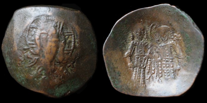 Monnaie byzantine aspron trachy de Alexis III  1195-a10