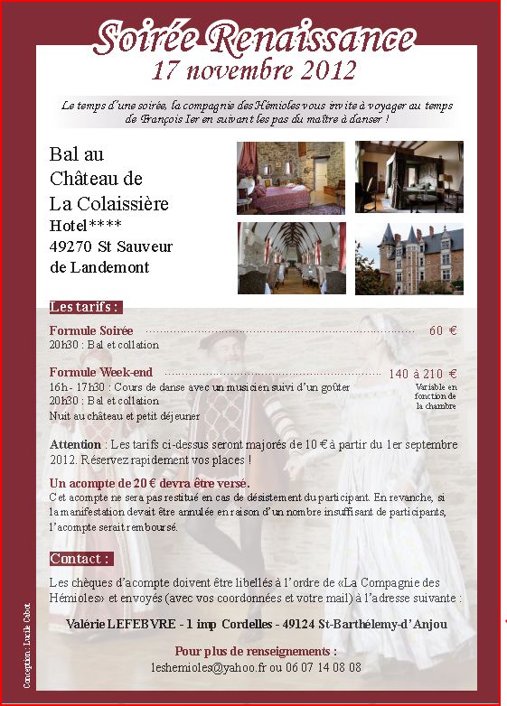 Bal Renaissance au Château de la Colaissiere (Ancenis) le 17 novembre 2012 Hamiol12