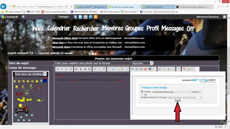 Tuto pour mettre une photo sur le forum 410