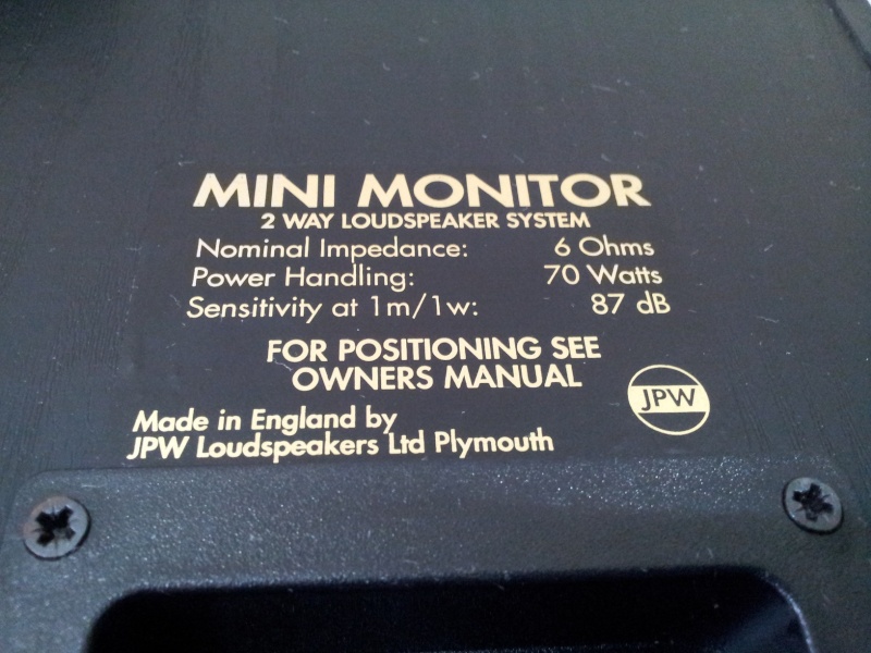 JPW  British Stereo Mini Monitor Bookshelf Speaker (Sold) 20141045