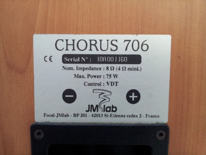 Focal JMLab Chorus 706 Bookshelf Speaker (Sold) 20141213