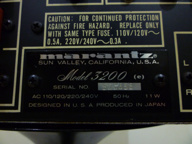 Marantz Model 3200 Stereo Pre-Amplifier (Used) P1120843