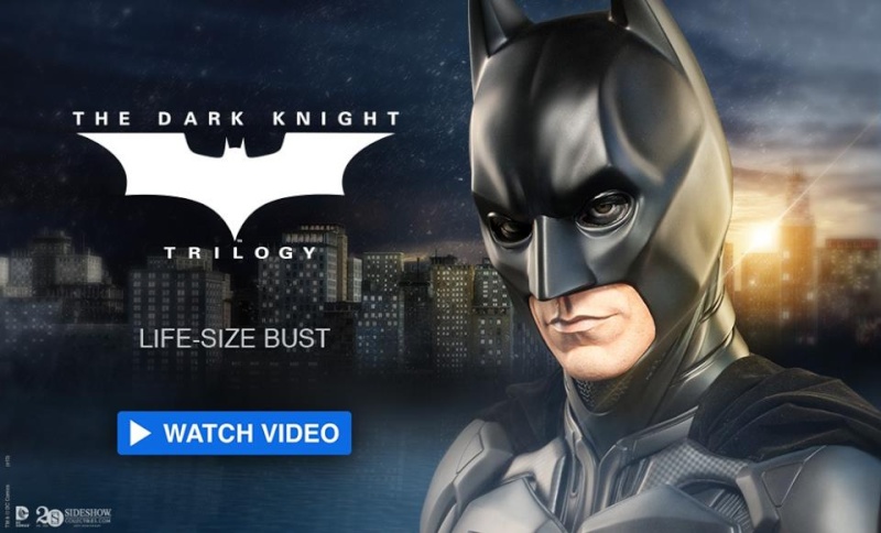 Sideshow - The Dark Knight  Trilogy - Life Size Bust - Batman 10419610