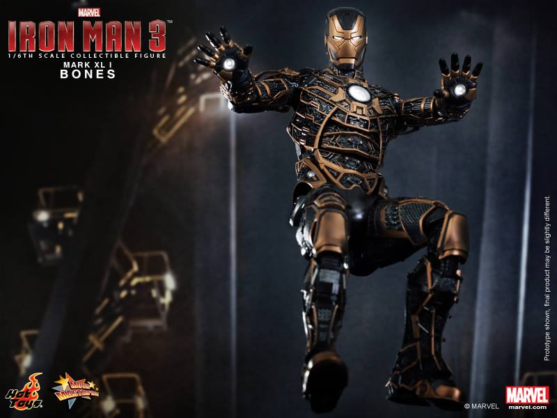 Hot Toys - Iron Man 3 - Movie Masterpiece Series - Mark XLI Bones (ou Bouse) Iron-m11
