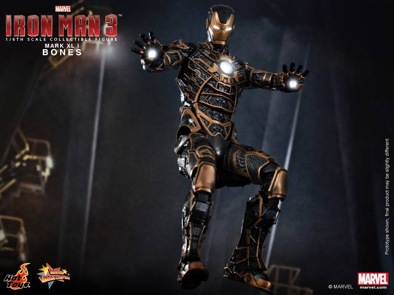 Hot Toys - Iron Man 3 - Movie Masterpiece Series - Mark XLI Bones (ou Bouse) Iron-m13