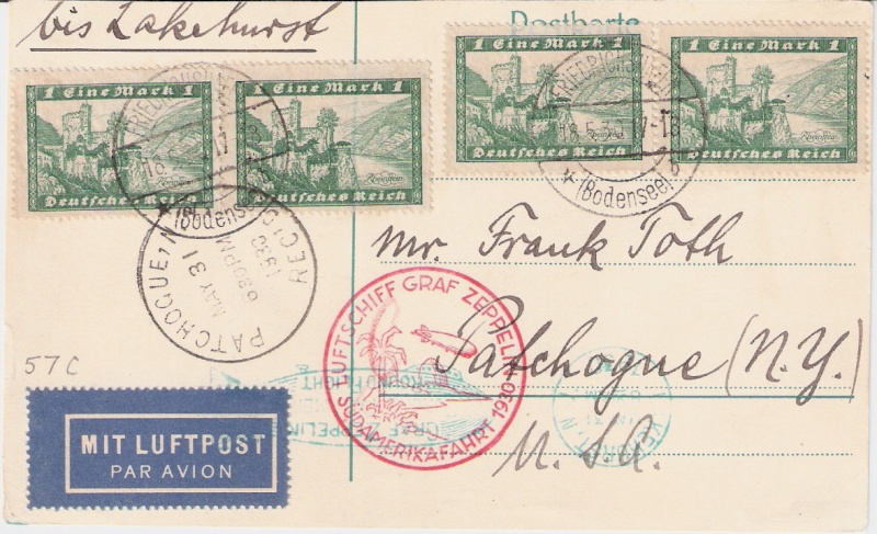 stempel - Südamerikafahrt 1930 (Rundfahrt-) Post nach Friedrichshafen" - Seite 5 Sieger13