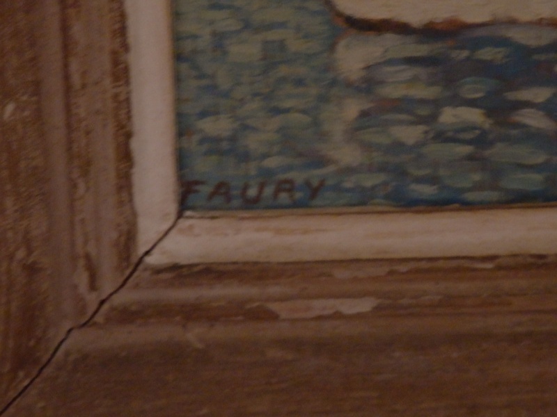 Une huile sur panneau signée FAURY, avez-vous des informations sur cet artiste ? P7210611