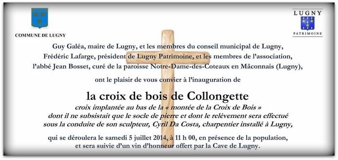 Inauguration de la croix de bois de Collongette Lugny_13