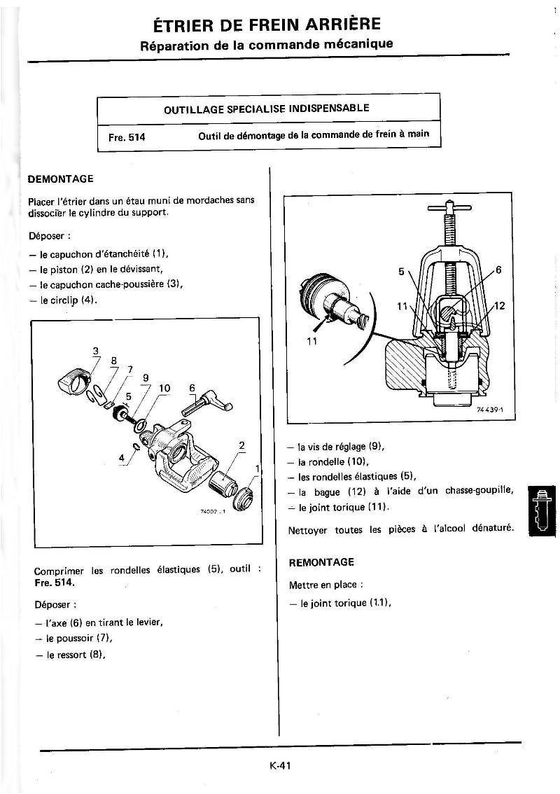 Changement plaquettes frein arrière K41_mr10