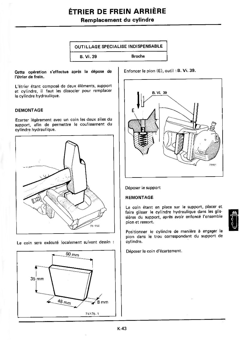 Changement plaquettes frein arrière K43_mr10