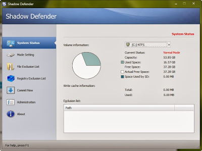برنامج Shadow Defender لتجميد النظام 2013-110