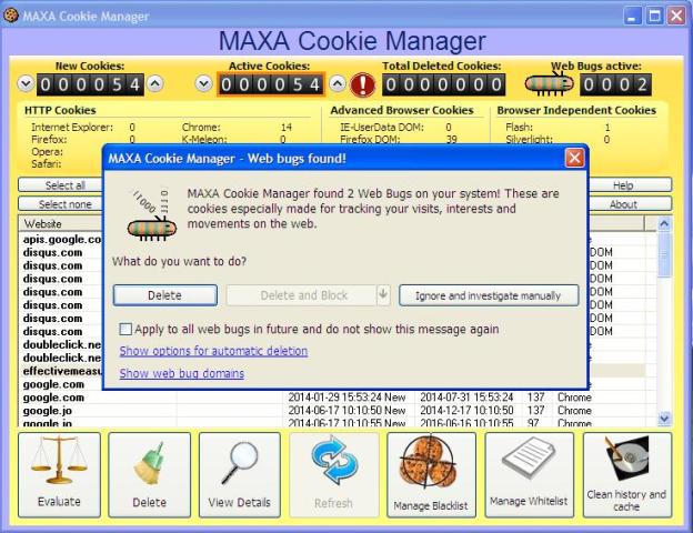 لضمان سلامة وامن الجهازMAXA Cookie Manager Standard   يقوم بفحص ملفات الكوكيز المحفوظة على الجهاز ومن ثم يقوم بعرض الضار منها لكي يتم حذفه. -     Untitl10