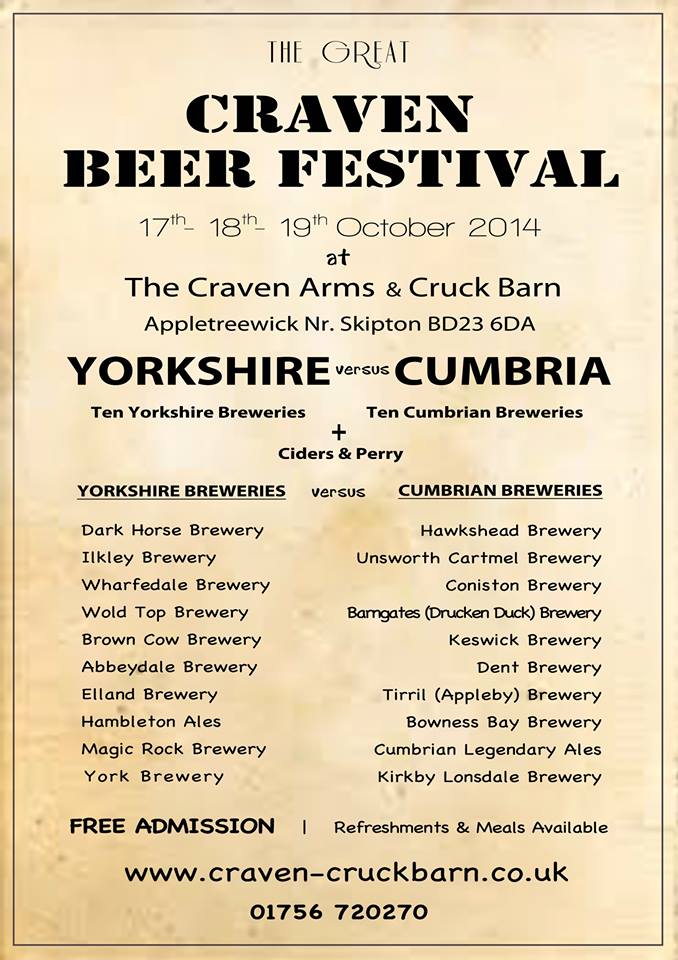 Craven Arms, Appletreewick. Beer Festival 17th - 19th Oct 2014 Craven10