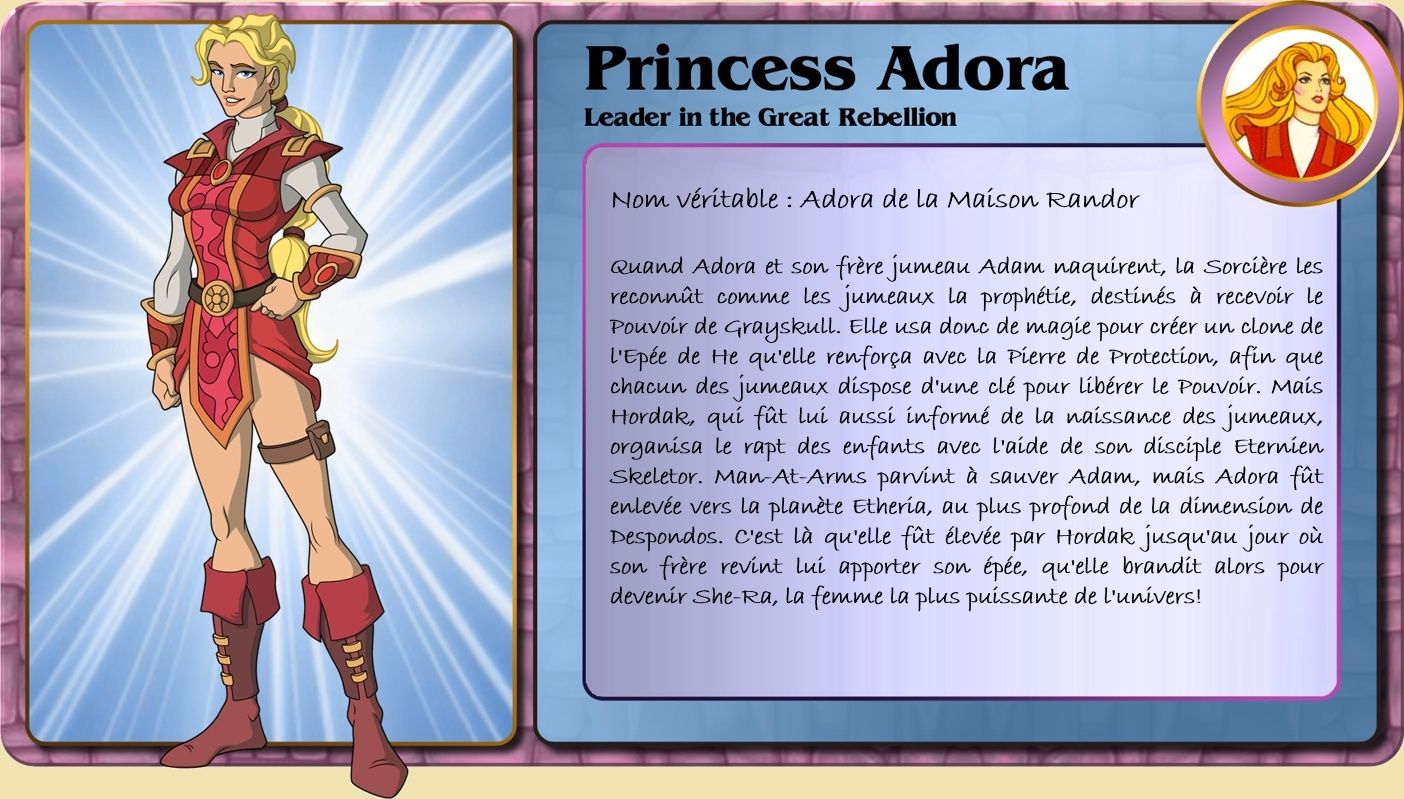 Masters Of The Universe Classics : ADORA Bio_ad10