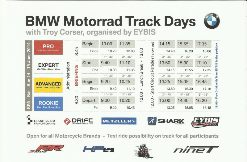 BMW TRACK DAYS à Spa Francorchamps  Spa20110