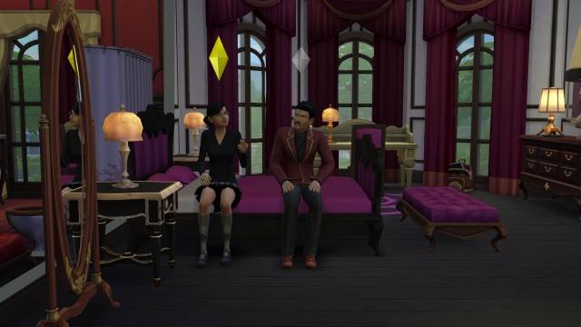  4 new screenshots of the interior of the Goth manor in The Sims 4!  10505310
